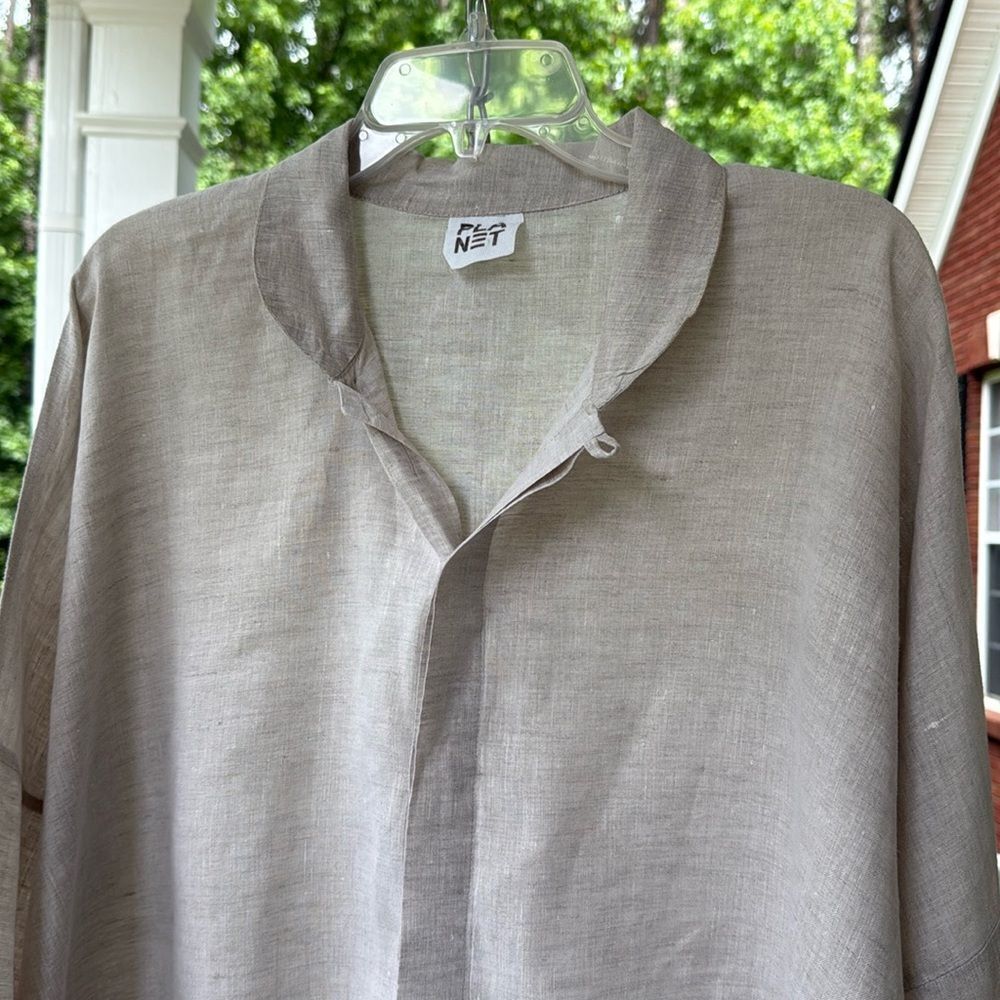 Planet Light Tan Oversized Blouse - One Size Fits All - - Picture 3 of 13